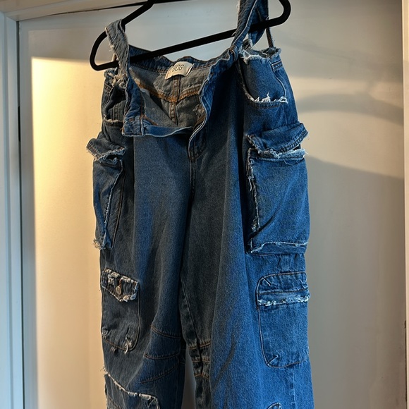 BDG URBAN OUTFITTERS HEAVY DENIM DISTRESSED CARGO SIZE 33 - Picture 4 of 8